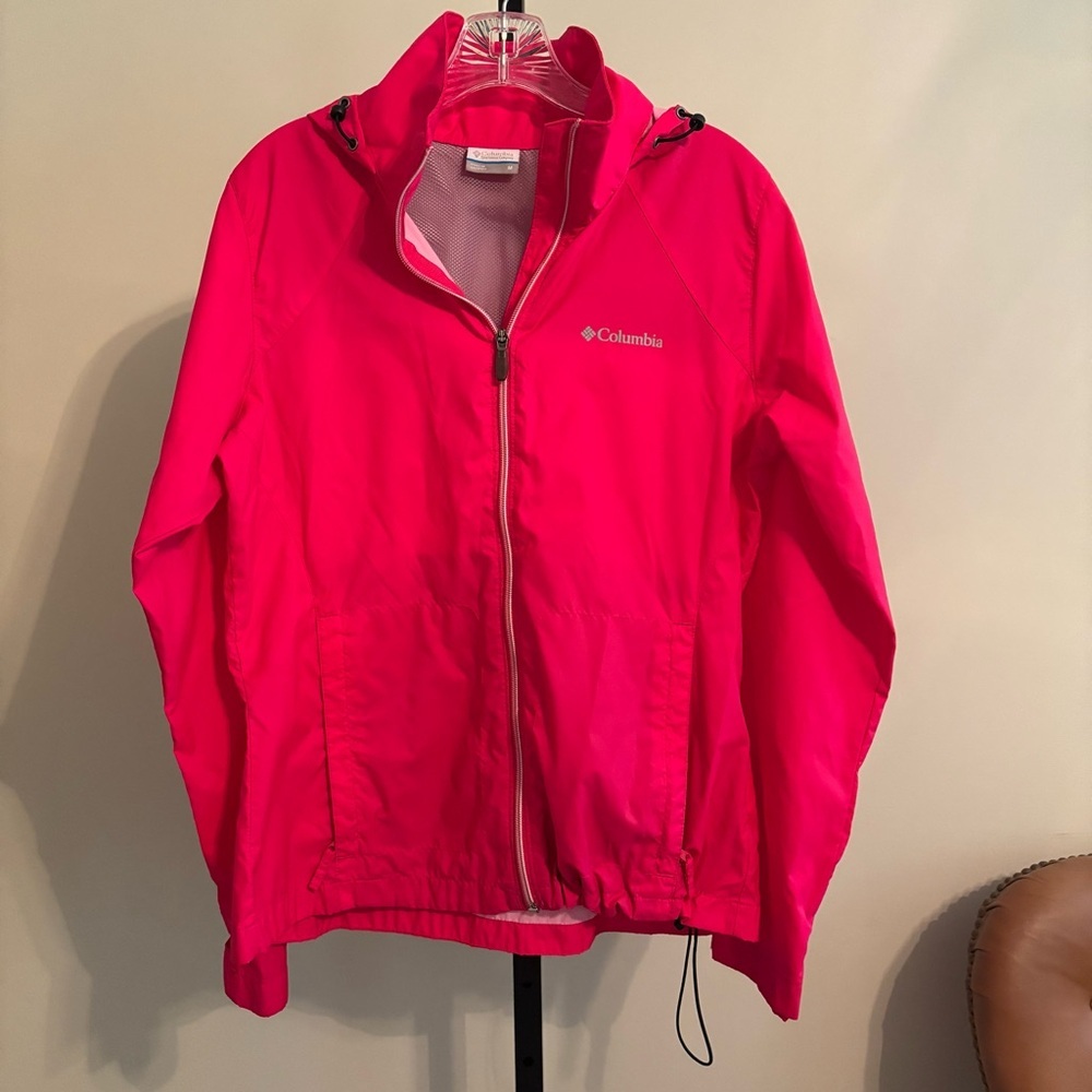 Columbia Fuchsia Windbreaker Jacket
